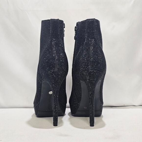 Thalia Sodi Women's Chiara Platform Dress Booties Size 8.5 Black Glitter NWT - Picture 6 of 8